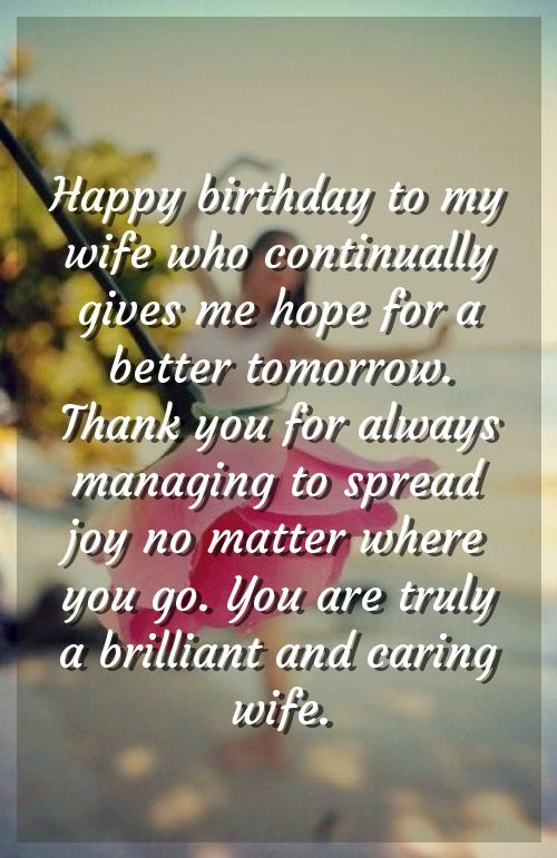 sincere birthday wishes for wife